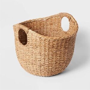Brightroom Large Round Braided Seagrass Basket